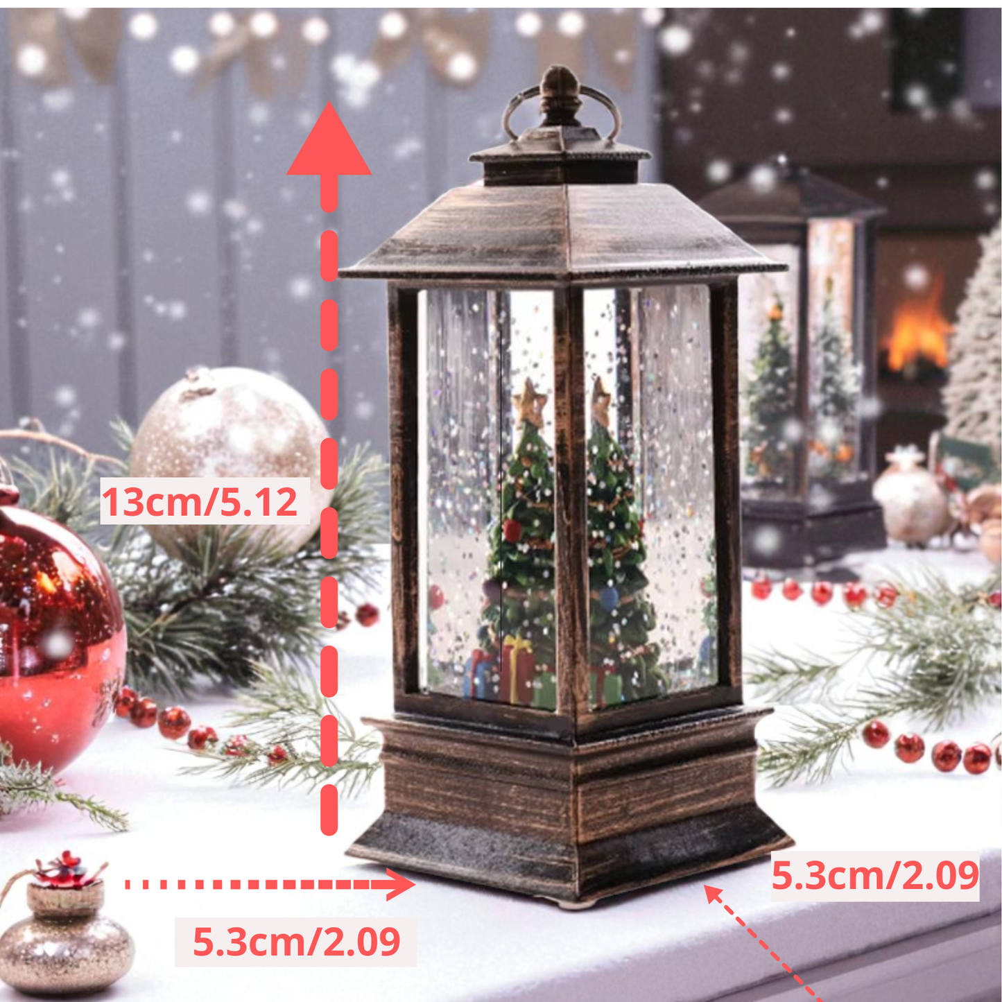 LED Christmas Lanterns (Floating Snow)