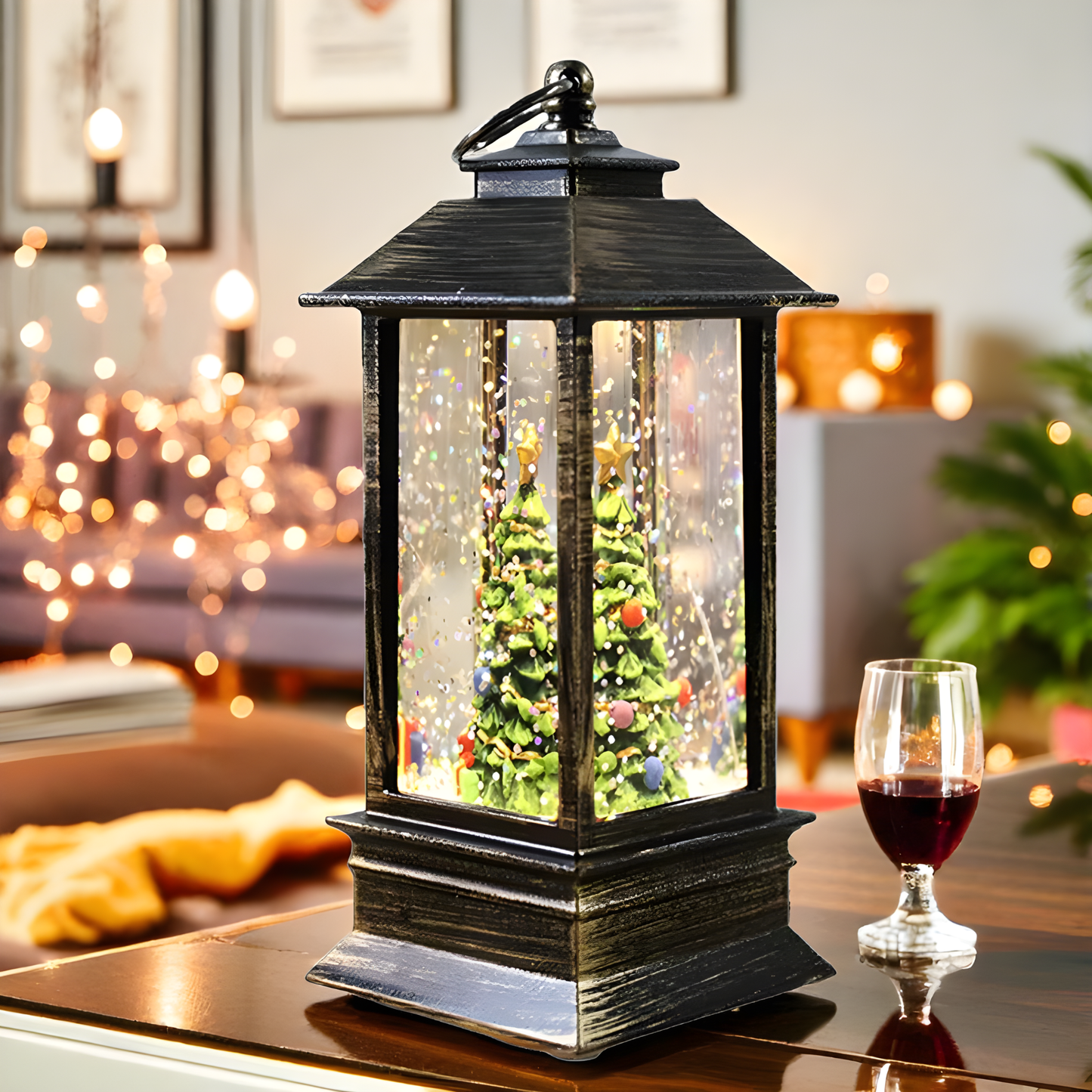 LED Christmas Lanterns (Floating Snow)