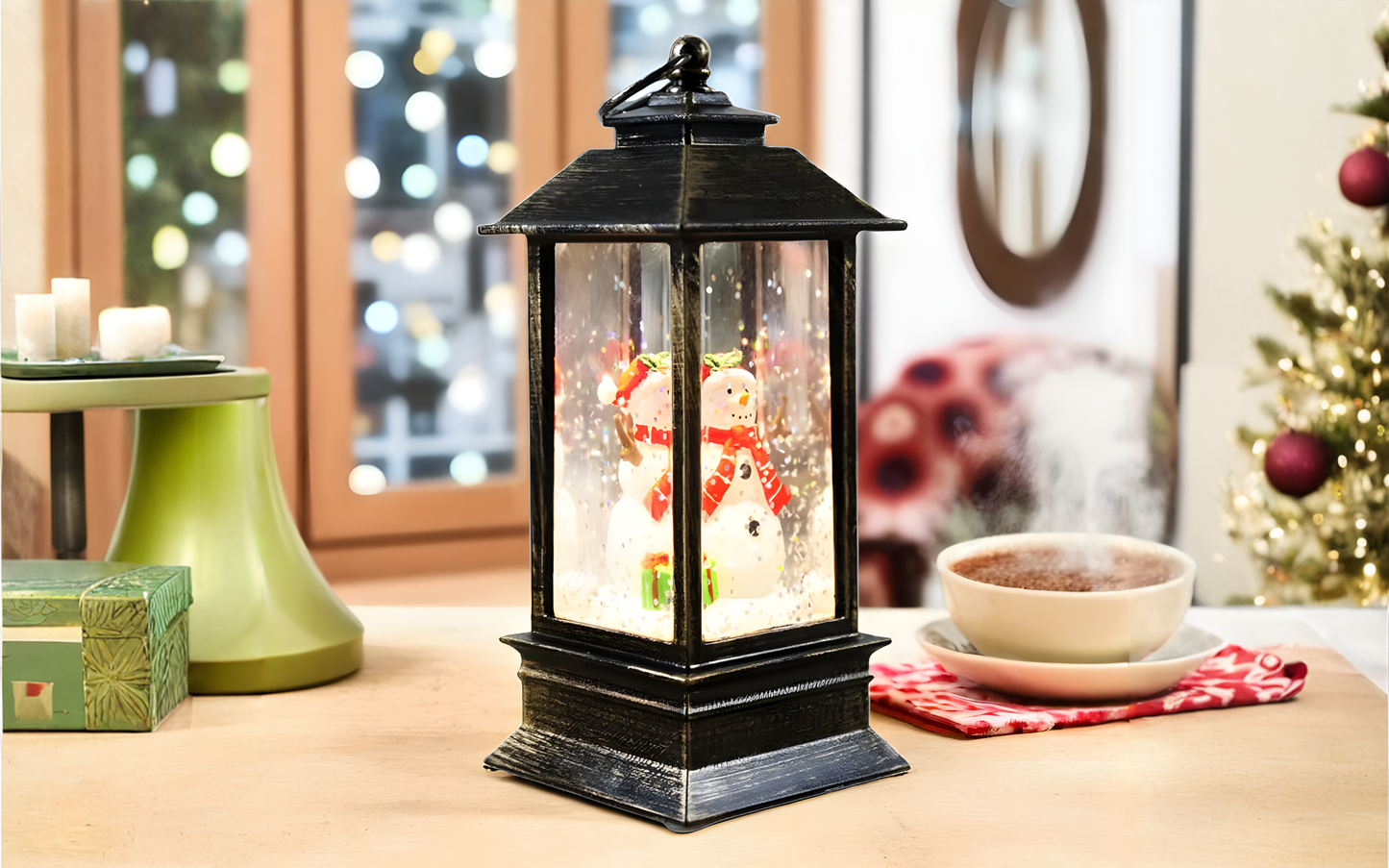 LED Christmas Lanterns (Floating Snow)