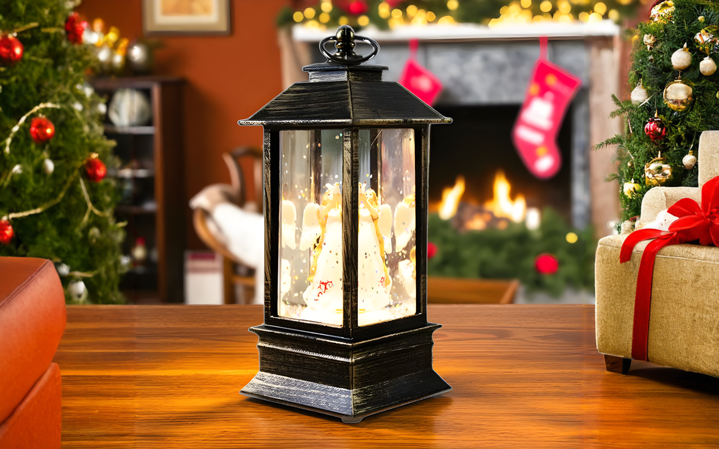 LED Christmas Lanterns (Floating Snow)